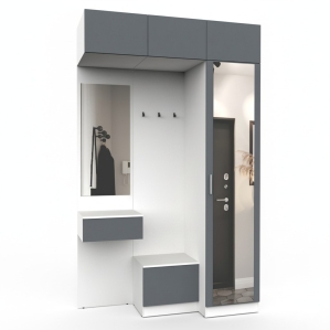 Набор мебели для прихожей "Марсель-255" МР 01-255 В2490 Ш1500 Г580 (ЛД..